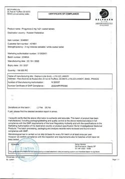 18085-Сертификат Прогинова, драже 2 мг 21 шт-25