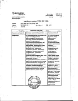 18469-Сертификат Мотрин, таблетки 250 мг 20 шт-15