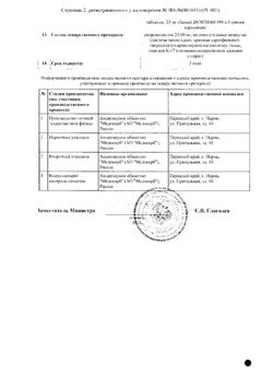 Сертификат СПИРОНОЛАКТОН МЕДИСОРБ ТАБЛЕТКИ 25 МГ   №20-2
