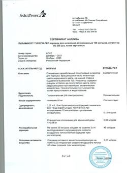 1898-Сертификат Пульмикорт Турбухалер, порошок для ингаляций дозированный 100 мкг/доза 200 доз-24