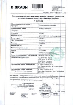 19073-Сертификат Стерофундин изотонический, раствор для инфузий 1 000 мл фл 10 шт-1