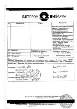 19397-Сертификат Мелоксикам ДС, раствор для в/м введ. 10 мг/мл 1,5 мл 3 шт-13