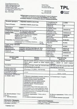 19481-Сертификат Тидомет Форте, таблетки 250 мг+25 мг  100 шт-38