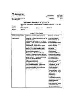 19774-Сертификат Акридерм Гента, мазь для наружного применения   15 г 1 шт-7
