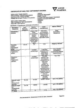 20022-Сертификат Феринжект, раствор для в/в введ 50 мг/мл 2 мл фл 5 шт-25