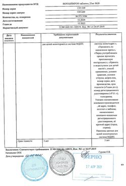 20537-Сертификат Верошпирон, таблетки 25 мг 20 шт-149