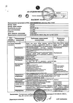 20537-Сертификат Верошпирон, таблетки 25 мг 20 шт-55
