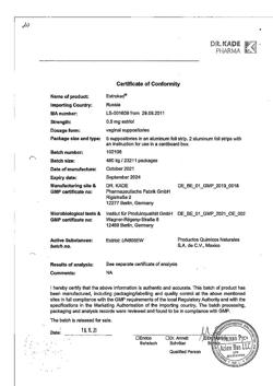 21119-Сертификат Эстрокад, суппозитории вагинальные 0,5 мг 10 шт-4