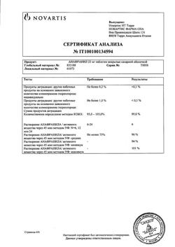 21324-Сертификат Анафранил, таблетки покрыт.плен.об. 25 мг 30 шт-36