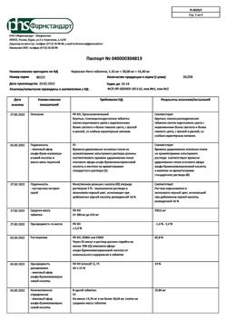 22491-Сертификат Корвалол Фито, таблетки 1,16мг+28мг+16,4мг 20 шт-1