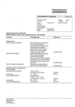 23150-Сертификат Хилак форте, капли для приема внутрь 100 мл 1 шт-24