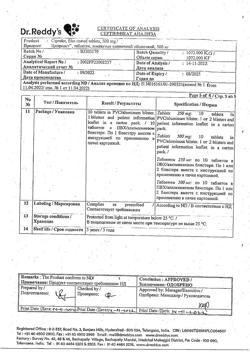 23280-Сертификат Ципролет, таблетки покрыт.об. 500 мг   10 шт-74