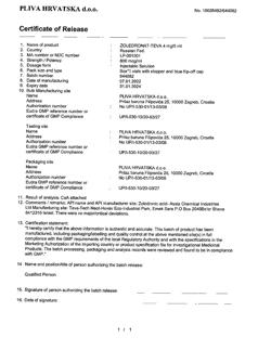 23811-Сертификат Золедронат-Тева, концентрат д/приг раствора для инфузий 4 мг 5 мл фл 1 шт-1