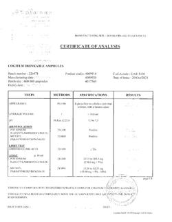 23841-Сертификат Когитум, раствор для приема внутрь 25 мг/мл 10 мл амп 30 шт-36