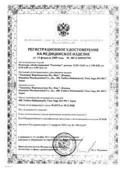2408-Сертификат Салонпас пластырь обезболивающий 13,0х8,4 см, 2 шт-2