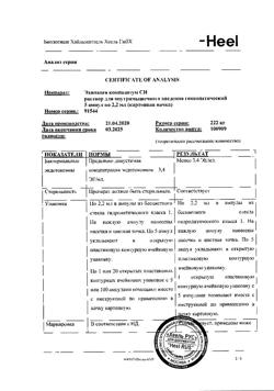 24131-Сертификат Эхинацея композитум СН, раствор для в/м введ. 2,2 мл амп инд.уп. 5 шт.-6