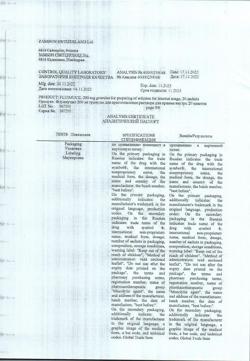 24350-Сертификат Флуимуцил, гранулы д/приг раствора для приема внутрь 200 мг саше 20 шт-40