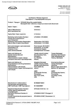 24734-Сертификат Випидия, таблетки покрыт.плен.об. 25 мг 28 шт-1
