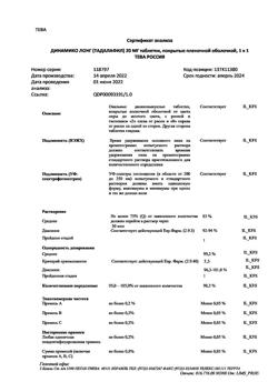 24748-Сертификат Динамико Лонг, таблетки покрыт.плен.об. 20 мг 1 шт-1