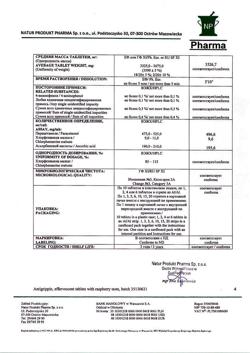 25343-Сертификат Антигриппин, таблетки шипучие 500 мг+10 мг+200 мг малина 10 шт-25