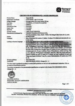 25679-Сертификат Вальпарин ХР, таблетки пролонг действия покрыт.плен.об. 500 мг 100 шт-24