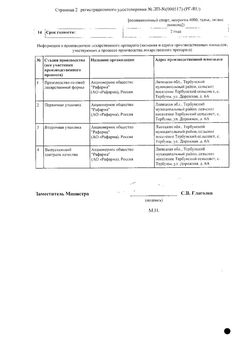 Сертификат НЕЙРОКС ТАБЛЕТКИ ПОКРЫТЫЕ ПЛЕНОЧНОЙ ОБОЛОЧКОЙ 125 МГ   №50-2