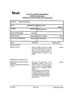 26782-Сертификат Седальгин Плюс, таблетки   20 шт-20