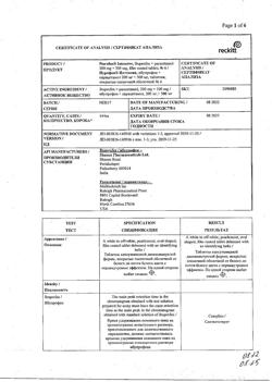 27280-Сертификат Нурофен Интенсив, таблетки покрыт.плен.об. 200 мг+500 мг 6 шт-14
