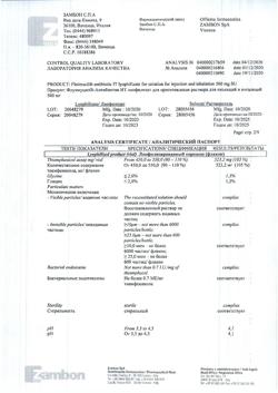 27386-Сертификат Флуимуцил-антибиотик ИТ, лиофилизат д/приг раствора для иньекций и ингаляций 500 мг фл 3 шт-87