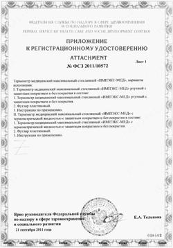 28277-Сертификат Термометр ртутный ИмпэксМед, 1 шт-1