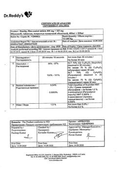29925-Сертификат Ибуклин, таблетки покрыт.плен.об. 400 мг+325 мг  10 шт-129