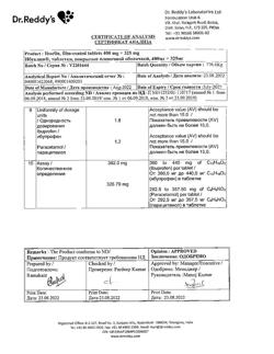 29925-Сертификат Ибуклин, таблетки покрыт.плен.об. 400 мг+325 мг  10 шт-72
