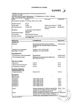 30250-Сертификат Гипотиазид, таблетки 25 мг 20 шт-12