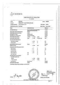 30878-Сертификат Мезавант, таблетки кишечнорастворимые с пролонг высвобождением покрыт.плен.об. 1,2 г 60 шт-15