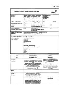 31033-Сертификат Нурофен Интенсив, таблетки покрыт.плен.об. 200 мг+500 мг 12 шт-17