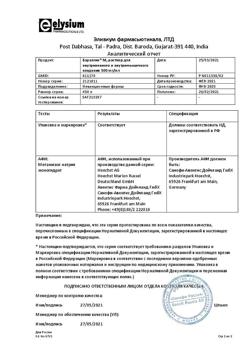 3171-Сертификат Баралгин М, раствор для в/в и в/м введ 500 мг/мл 5 мл 5 шт-12