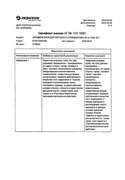 32032-Сертификат Акридерм, крем для наружного применения 0,05 % 30 г 1 шт-36