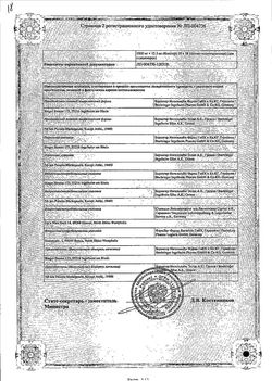 Сертификат СИНДЖАРДИ ТАБЛЕТКИ ПОКРЫТЫЕ ПЛЕНОЧНОЙ ОБОЛОЧКОЙ 12,5 МГ+1000 МГ   №60-2