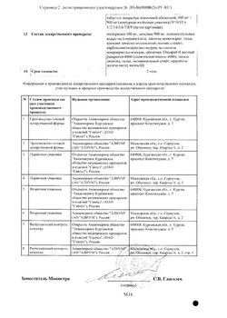 Сертификат АНГИОРУС ТАБЛЕТКИ ПОКРЫТЫЕ ОБОЛОЧКОЙ 100 МГ+900 МГ   №60-1