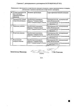 Сертификат ИПИДАКРИН-СЗ ТАБЛЕТКИ 20 МГ   №50-2