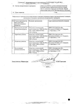 Сертификат ГАБАПЕНТИН КАПСУЛЫ 300 МГ №100-2