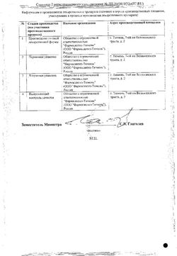 Сертификат ПРЕДСТАНОРМИКС КАПСУЛЫ 500 МКГ   №90-1