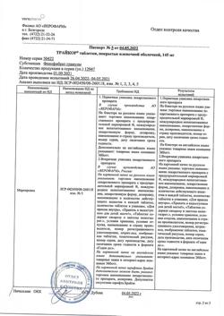 4441-Сертификат Трайкор, таблетки покрыт.плен.об. 145 мг 30 шт-4