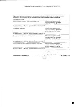 Сертификат ЦЕТИРИЗИН ВЕЛФАРМ ТАБЛЕТКИ ПОКРЫТЫЕ ПЛЕНОЧНОЙ ОБОЛОЧКОЙ 10 МГ   №20-2