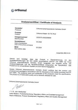 4987-Сертификат Ортомол Натал плюс/Orthomol Natal plus таблетки+капсулы, курс 30 дней-3