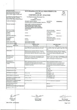 5950-Сертификат Фексадин, таблетки покрыт.плен.об. 180 мг 10 шт-10
