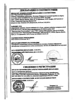 6060-Сертификат Эритромицин, таблетки покрыт.кишечнорастворимой об 250 мг 20 шт-1