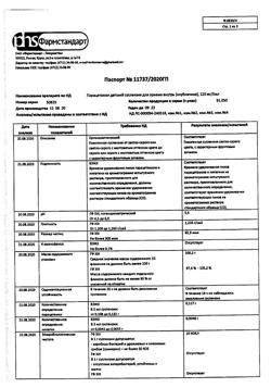 6385-Сертификат Парацетамол детский, суспензия для приема внутрь 120мг/5мл клубника 100 г 1 шт-20