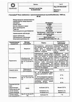 7558-Сертификат Глюкофаж Лонг, таблетки с пролонг высвобождением 1000 мг 60 шт-12