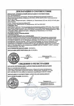 7912-Сертификат Глюкоза, раствор для в/в введ.400 мг/мл 10 мл амп 10 шт-150